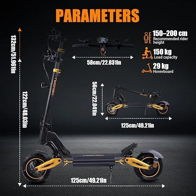 TWOFISH V2 MAX 10in Foldable Off Road Electric Scooter